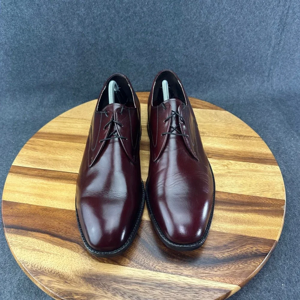 Vtg NOS Sears Easy Flex Oxfords Sz 11D Derby Blucher Dress Shoes Burgundy USA